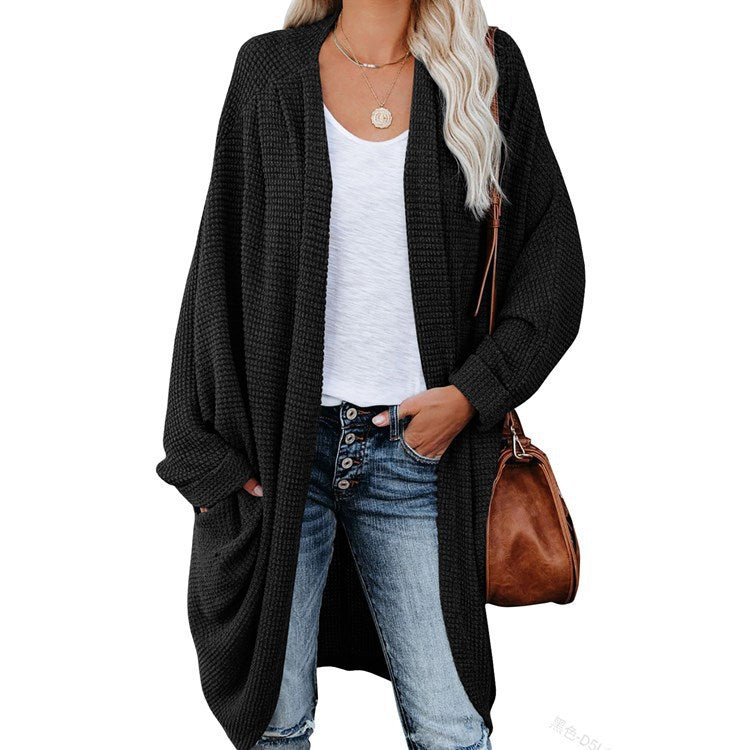 Streetwave Casual Knit Cardigan For Women Cozy Oversized Drape Front Essential Wardrobe