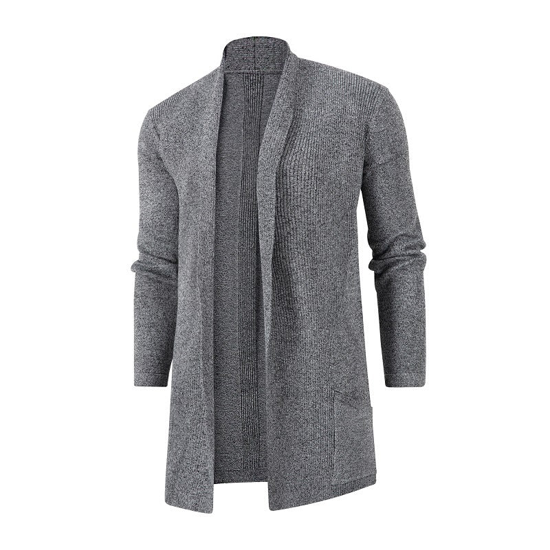 Street-wave Womens Knit Cardigan With Open Front And Deep V Neck Cozy Wool Blend