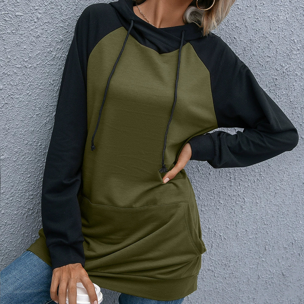 Street Wave Womens Hooded Sweatshirt Relaxed Fit Soft Knit Kangaroo Pocket