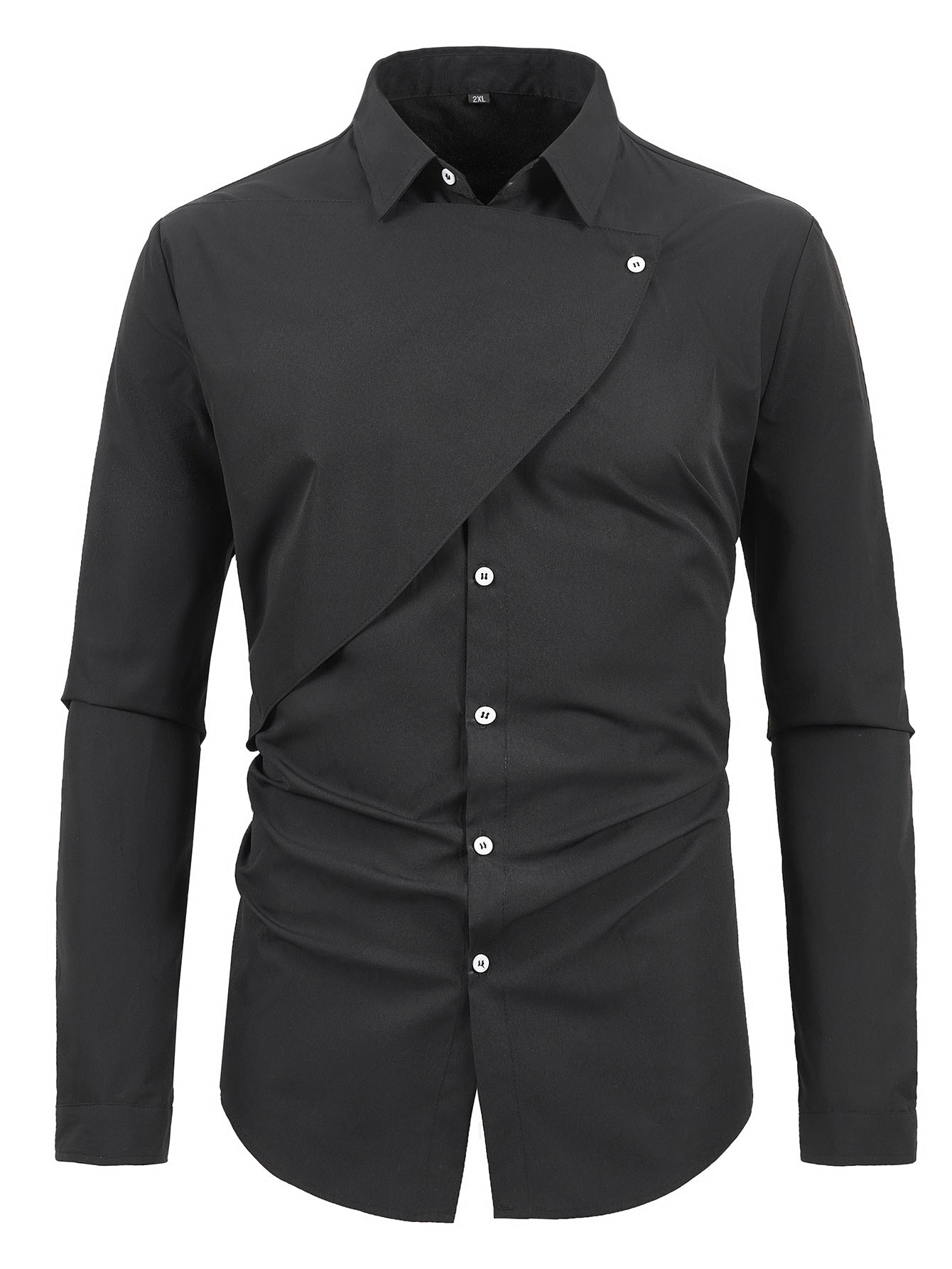 Streetwave Asymmetric Design Mens Shirt For Elegant Comfort And Versatility In Formal Or Casual Wear