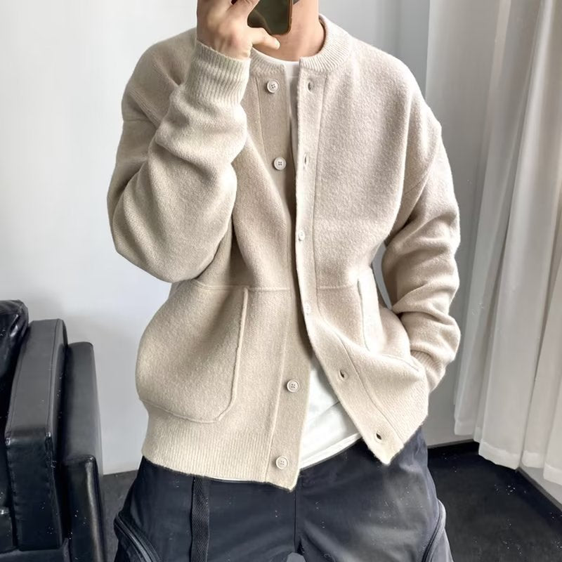 Street-wave Classic Mens Cardigan Timeless Elegance Cozy Comfort For Style Conscious Men