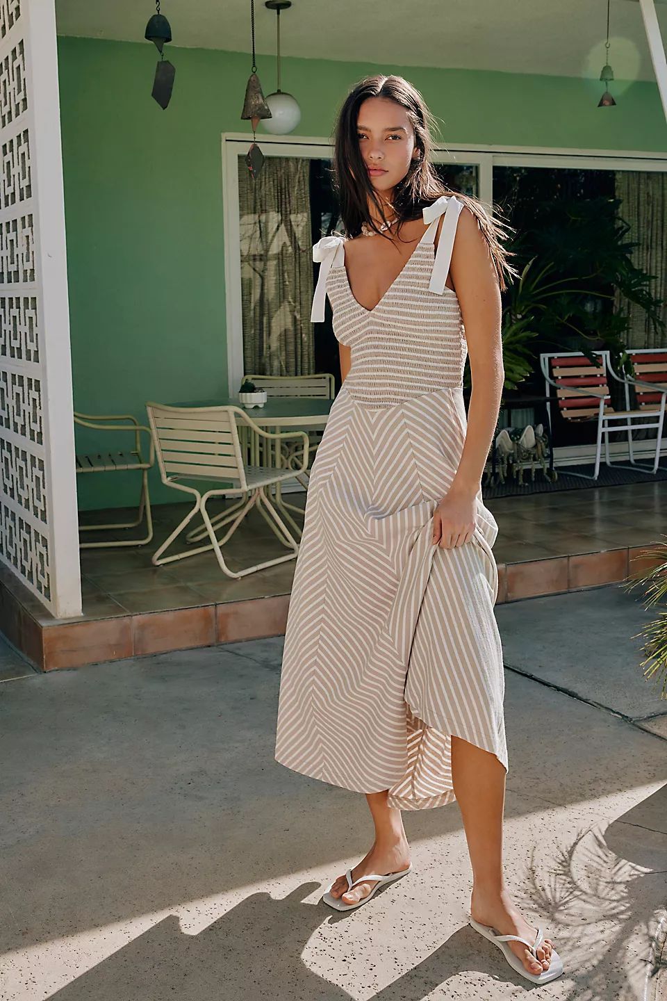 Street-Wave Women's Maxi Dress Lightweight Cotton With Pockets Casual Summer