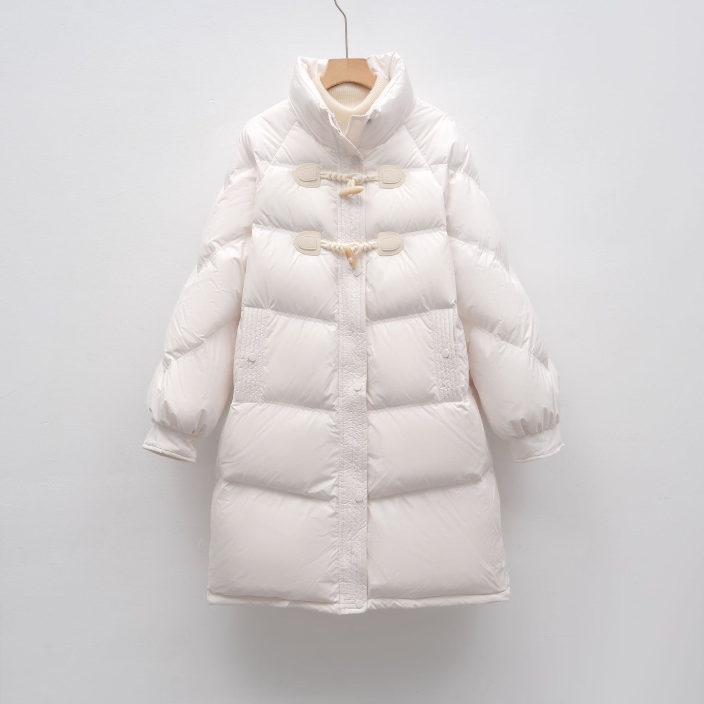 Street-Wave Women Duffle Long Puffer Coat With Toggle Closures For Cold Winter Days Warm And Cozy