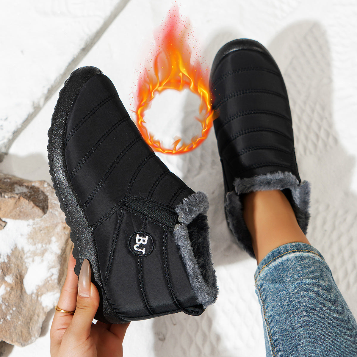 Streetwave Womens Comfortable Winter Boots For Women With Cozy Fleece Lining And Non Slip Sole