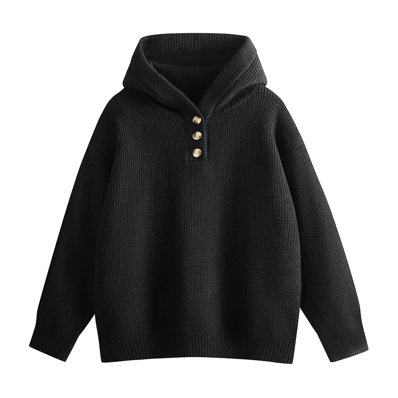 Street-wave Women Cozy Knit Pullover Stand Collar
