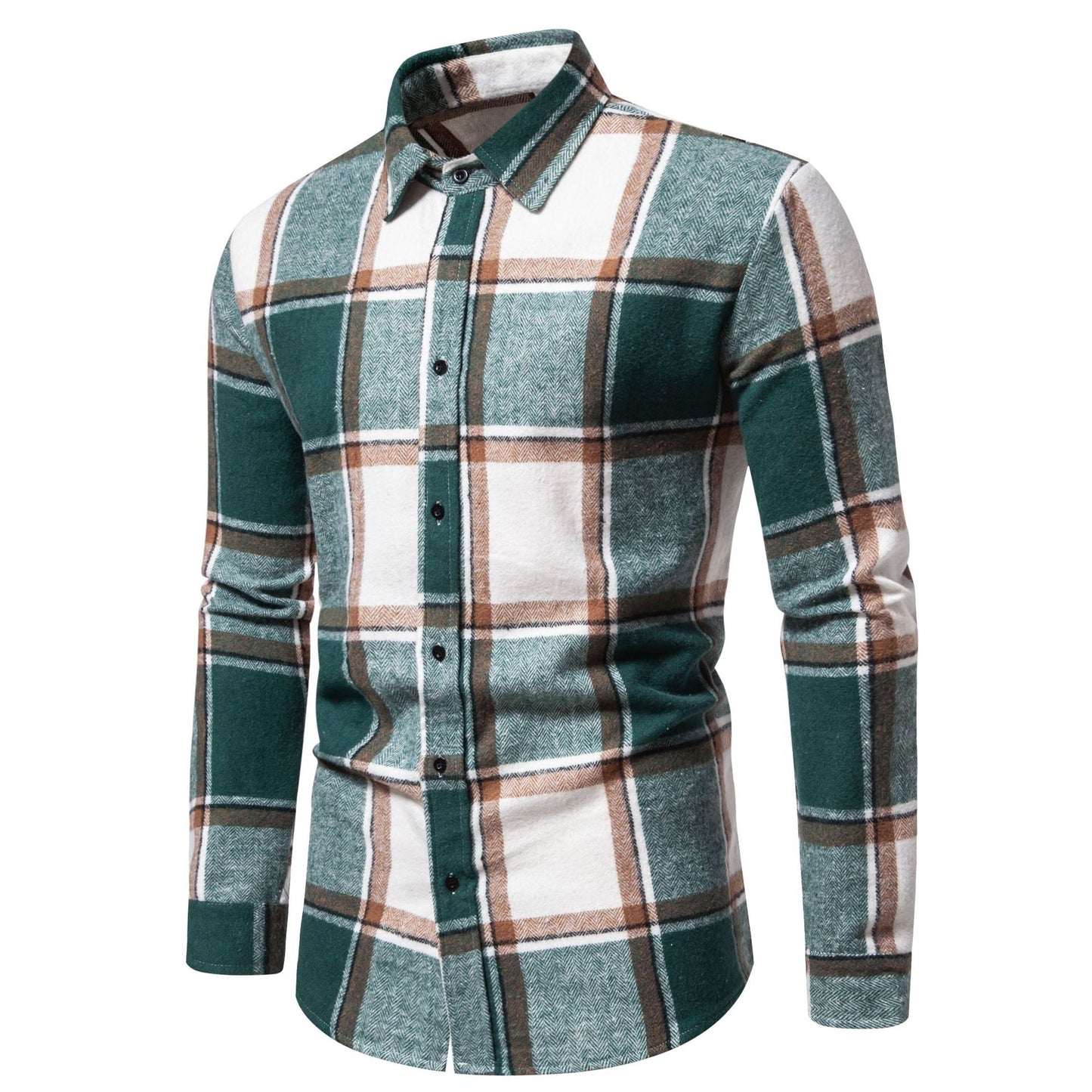 Street-Wave Mens Flannel Shirt Modern Plaid Design For Style Conscious Men All Day Comfort