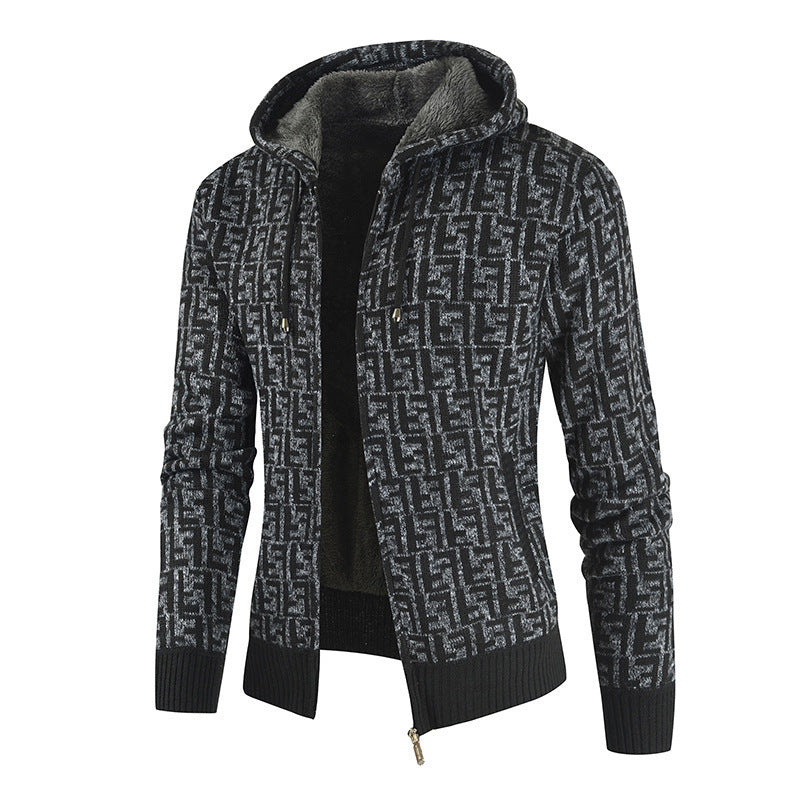 Street Wave Mens Warm Fleece Lined Hooded Jacket For Cold Days Cozy Comfort And Style