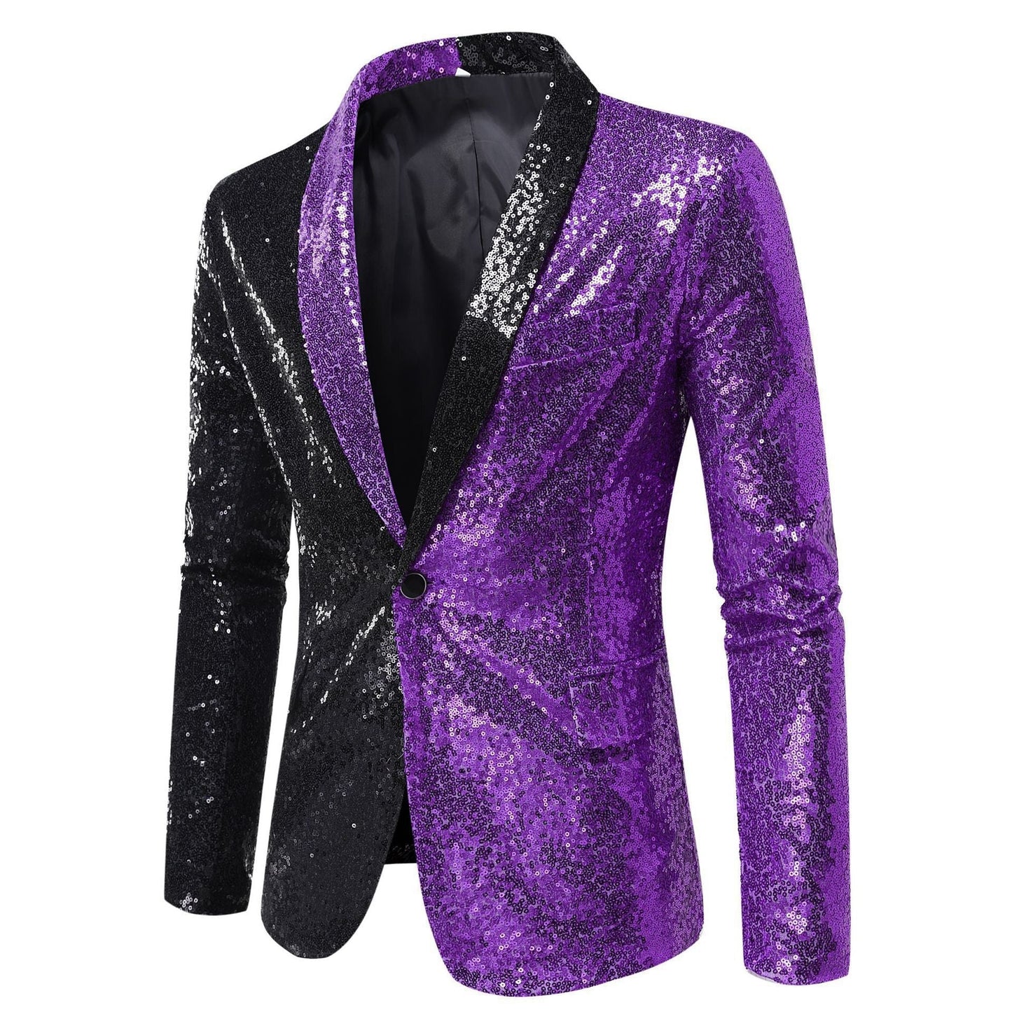 Street Wave Glitter Blazer For Men With Modern Cut And Sparkling Sequin Accents Edition