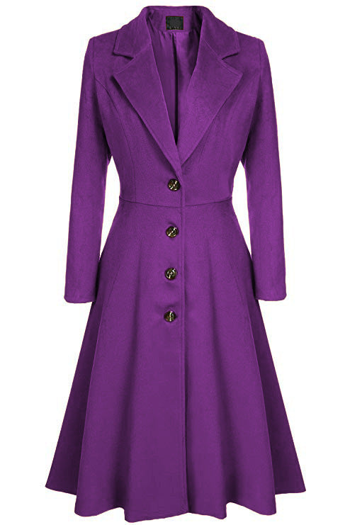 Streetwave Premium Womens Elegant Wool Coat With Tailored Fit Long Sleeves For Classic Winter