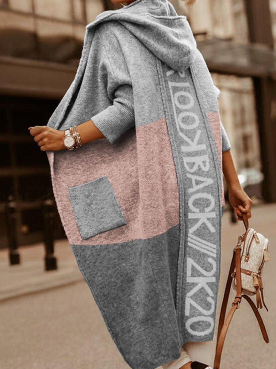 Streetwave Women Hooded Cardigan Cozy Oversized Wrap With Soft Knit Fabric Versatile For Day To Night Style
