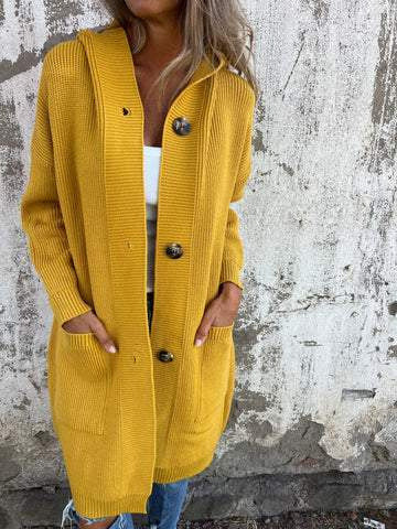 Womens Long Cardigan With Ribbed Knit Texture And Elegant Buttons For Everyday Wear By Streetwave Cozy Transitional Knit