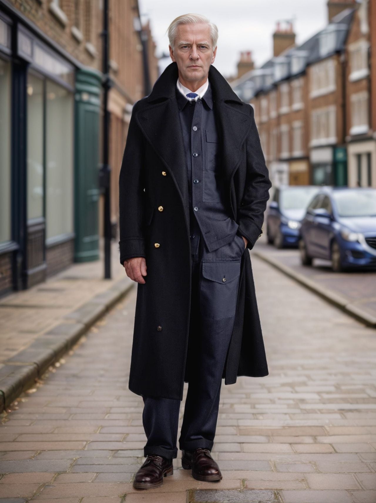 Street-wave Men's Luxury Winter Coat With Double Button Placket For Cold Weather Warmth