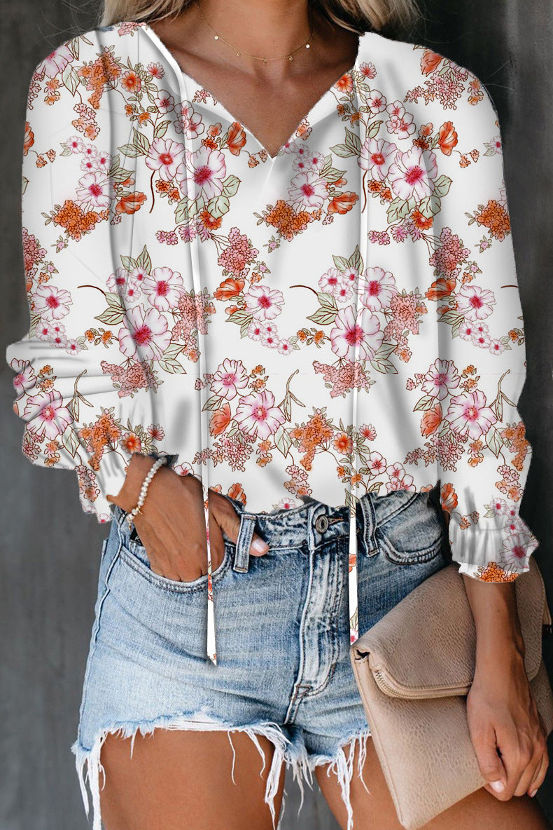 Streetwave V Neck Ruffle Blouse For Women With Leopard Print Boho Inspired Chic Elegant Top