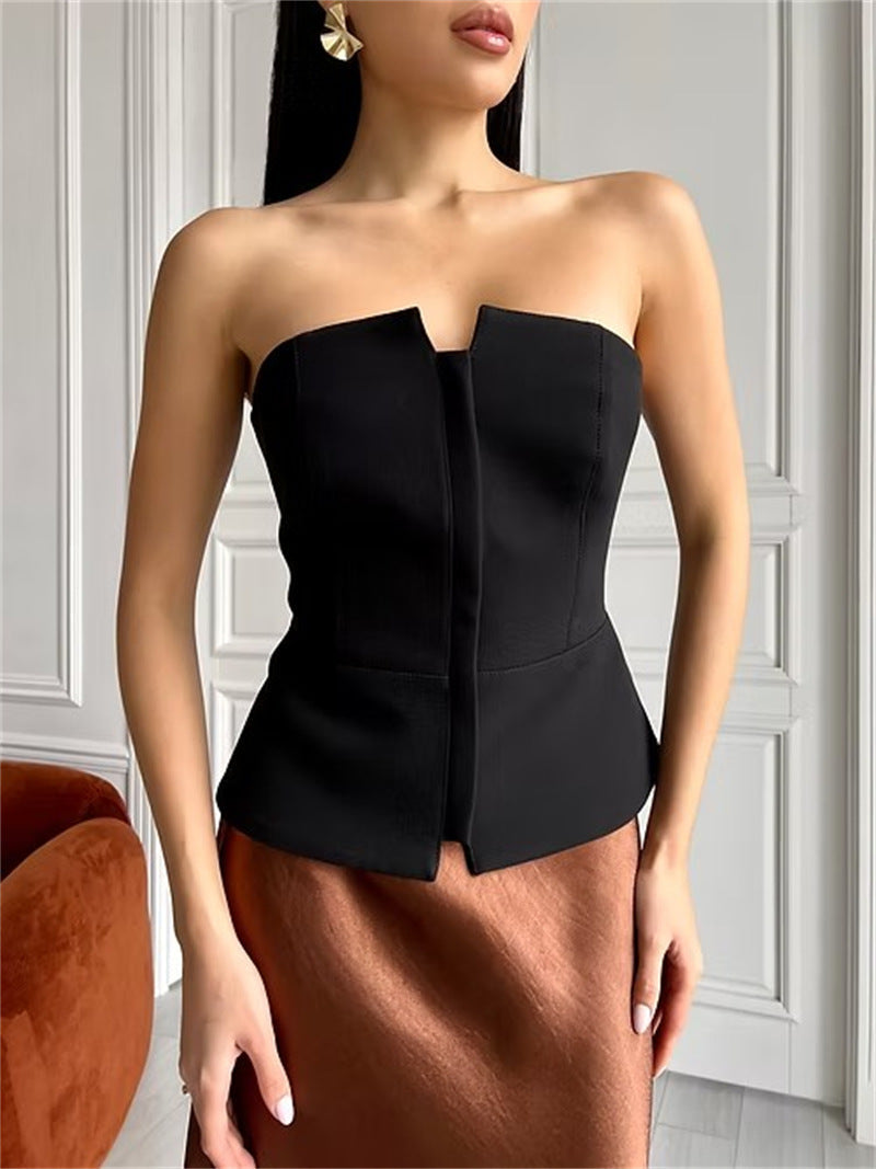 Street-Wave Denim Sleeveless Zip Top for Women, Figure-Flattering Fit, Casual Chic Wardrobe Essential