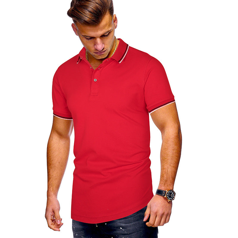Men's Polo Shirt Breathable Cotton with Modern Accents by Streetwave, Casual Everyday Wear