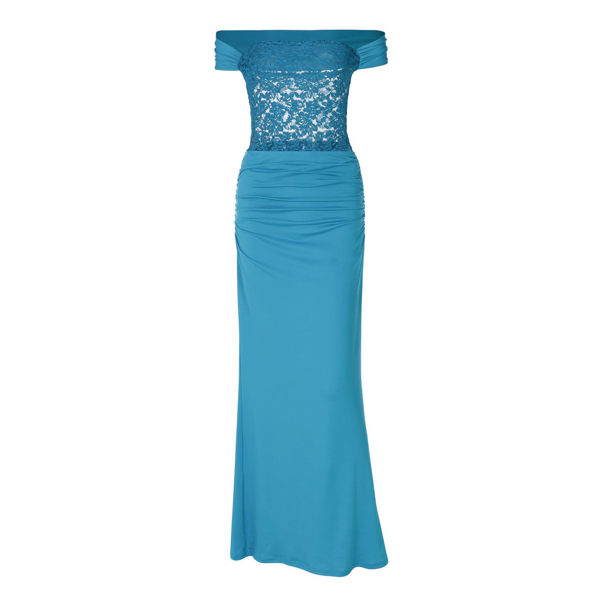 Street-wave Elegant Lace-Accent Evening Dress For Women With Figure-Flattering Silhouette