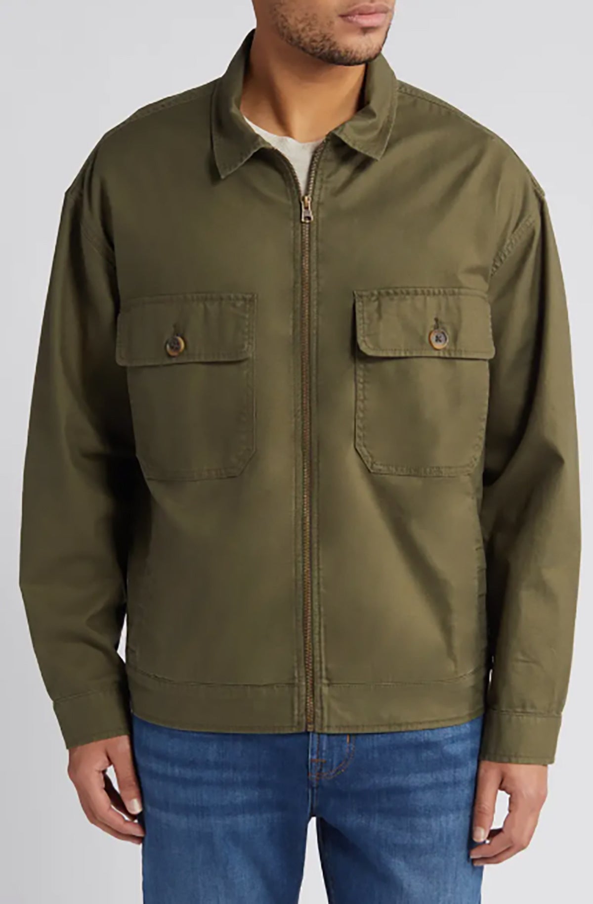 Street-Wave Mens Casual Utility Jacket With Chest Pockets For Everyday Comfort And Durability
