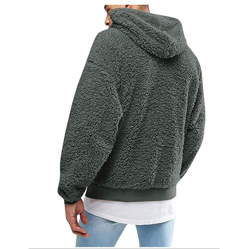 Street-Wave Men's Cozy Fleece Hoodie With High Collar For Cold Days Ultra Soft Warmth Everyday Comfort