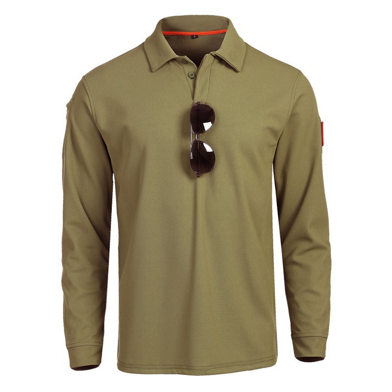 Street Wave Men's Functional Long Sleeve Polo Shirt For Active Men And All Day Comfort