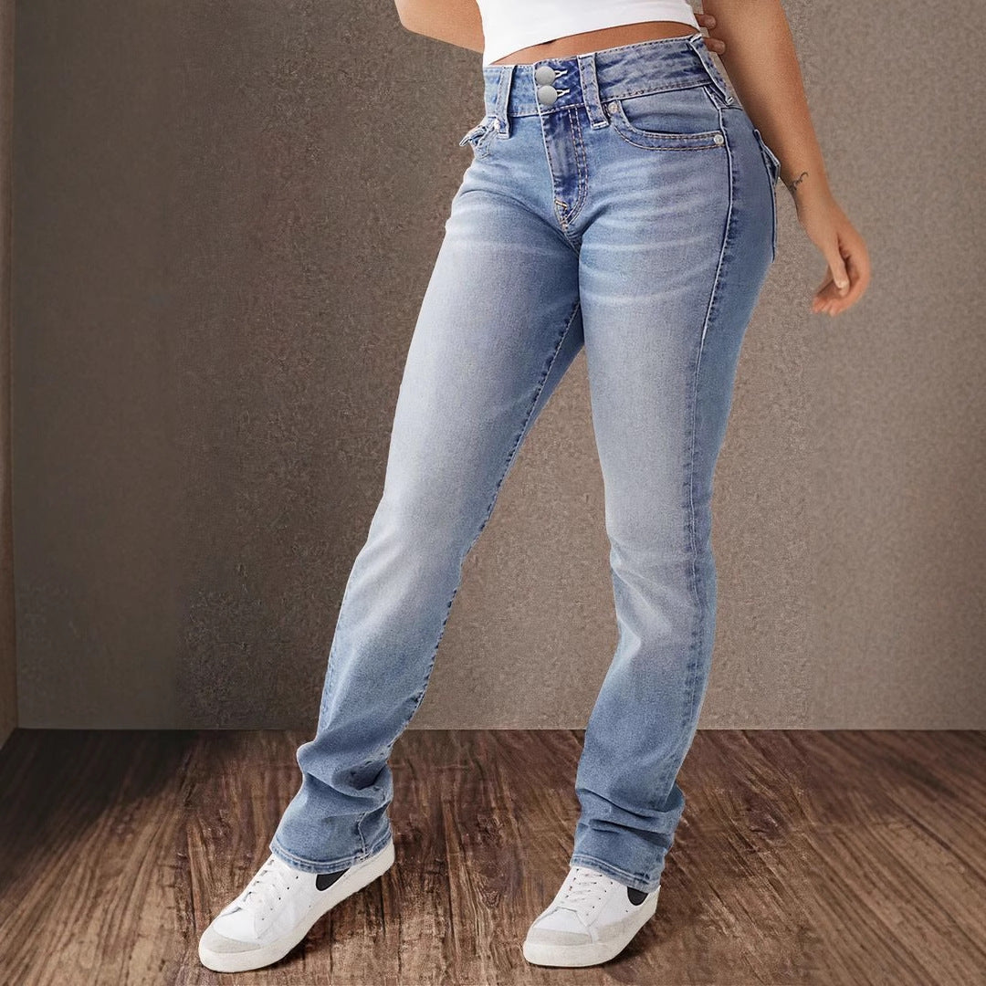 Streetwave High Waist Bootcut Jeans With Stretch For Women Flattering Fit