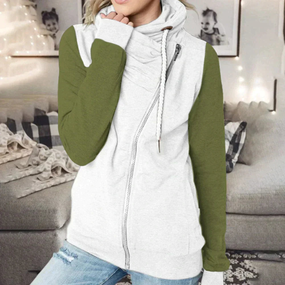 Streetwave High Collar Hoodie For Elegant Looks Premium Comfort And Versatile Style For Women