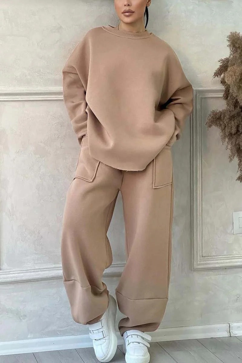 Womens Cozy Oversized Sweat Set Streetwave With Roomy Pockets And Comfortable Fit