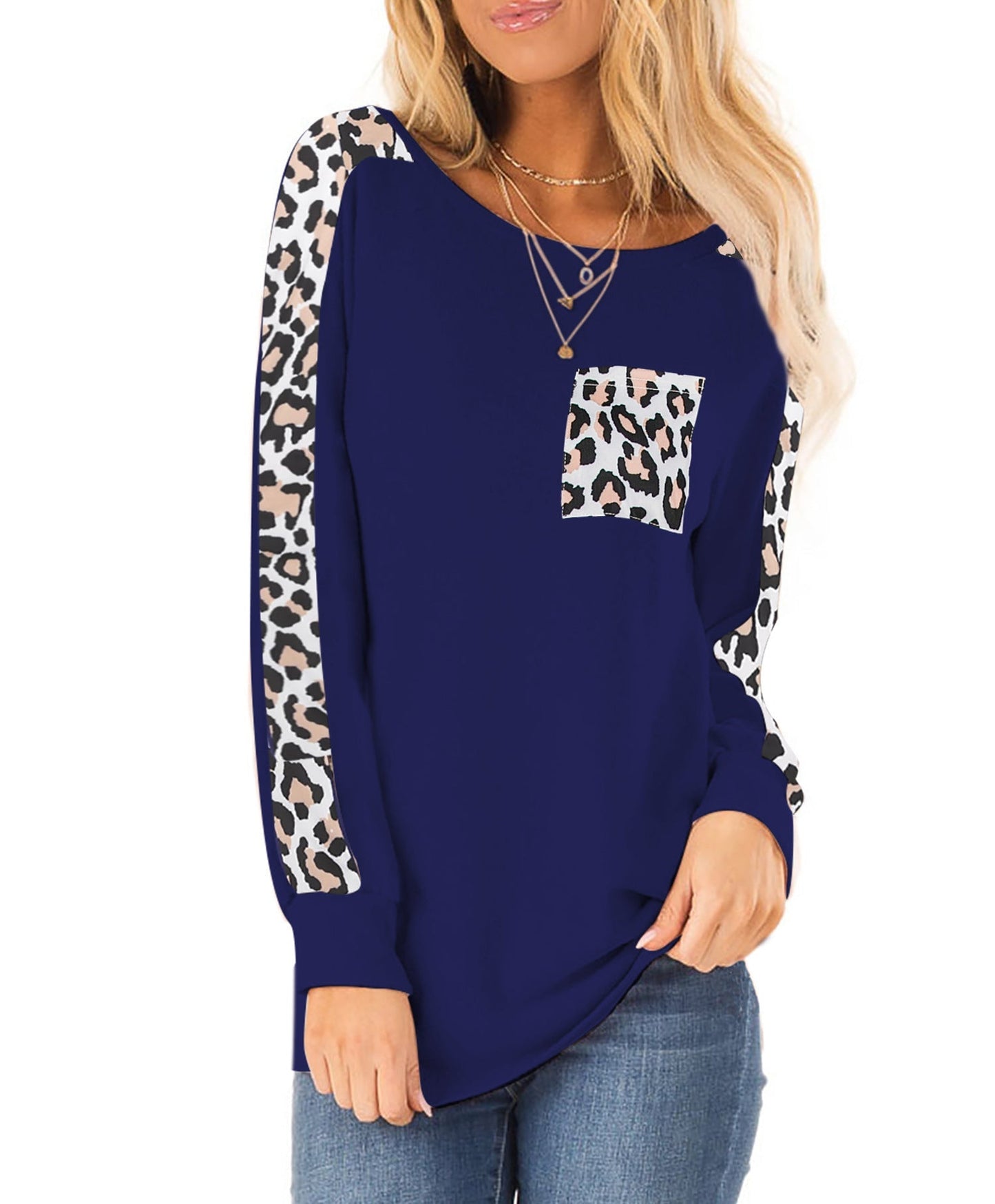 Street-wave Women's Trendy Leopard Print Sweatshirt With Modern Cut And All-Day Comfort