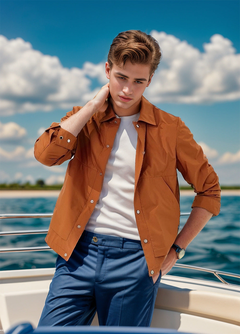 Street-wave Mens Lightweight Transitional Jacket Windproof Stylish Everyday Essential