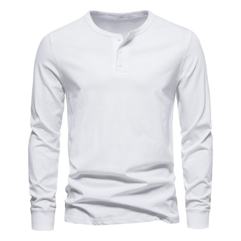 Street-wave Men's Long Sleeve Shirt With Button Closure For Breathable Comfort And Modern Design
