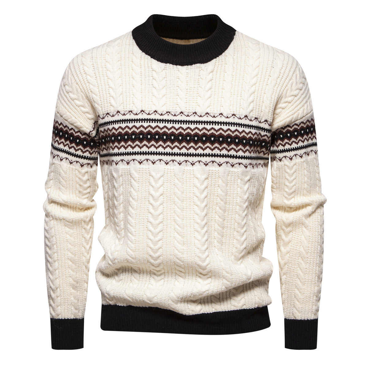 Street Wave Mens Knit Sweater Warm Wool Cozy Comfort