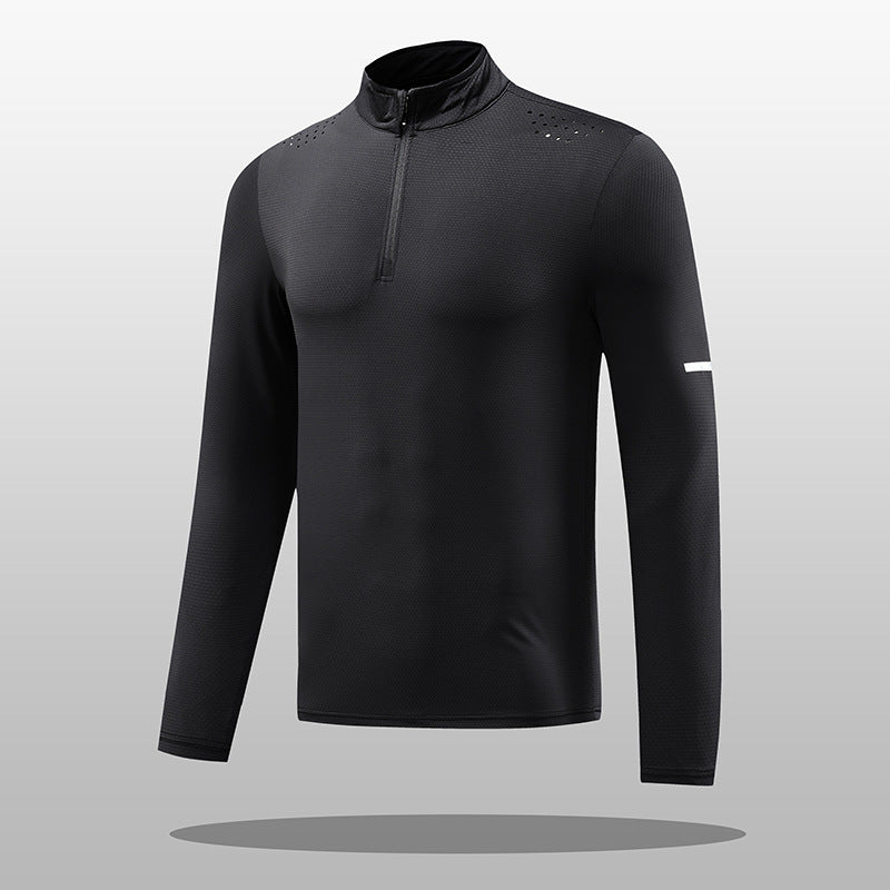 Streetwave Mens Quarter Zip Long Sleeve Shirt Breathable Moisture Wicking For Running Outdoors