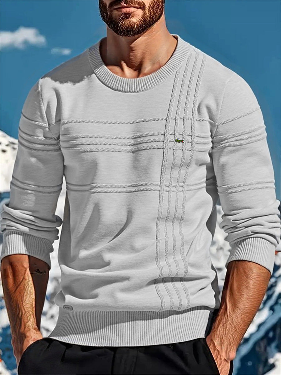 Street Wave Mens Premium Stylish Knit Sweater With Textured Details For Modern Everyday Wear