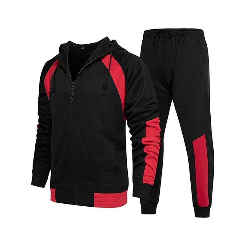 Street-Wave Mens Breathable Zip Tracksuit Set With Elastic Cuffs For Active Men Performance Ready