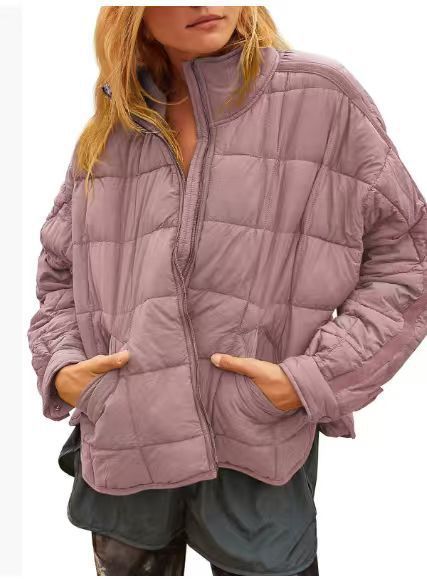 Streetwave Women Lightweight Puffer Jacket With High Collar And Practical Pockets