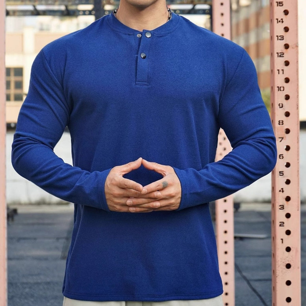 Street Wave Breathable Mens Sport Shirt With High Collar For Active Training And Performance
