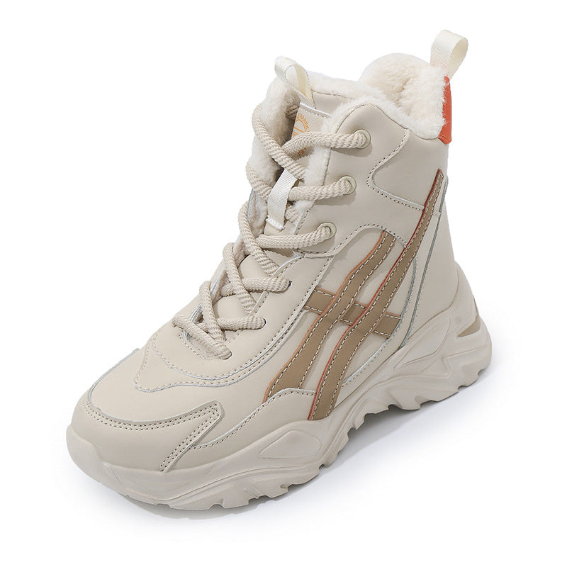 Street Wave Women Plush Lined Winter Sneakers With Warm Comfort For Cold Days And Everyday Warmth