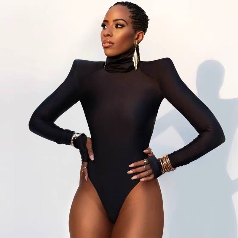 Streetwave Women Elegant Turtleneck Bodysuit With Premium Stretch Fabric For All Day Comfort And Flattering Fit
