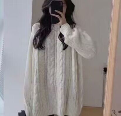Street-wave Womens Oversized Chunky Cable Knit Sweater Cozy Warm Casual Knitwear