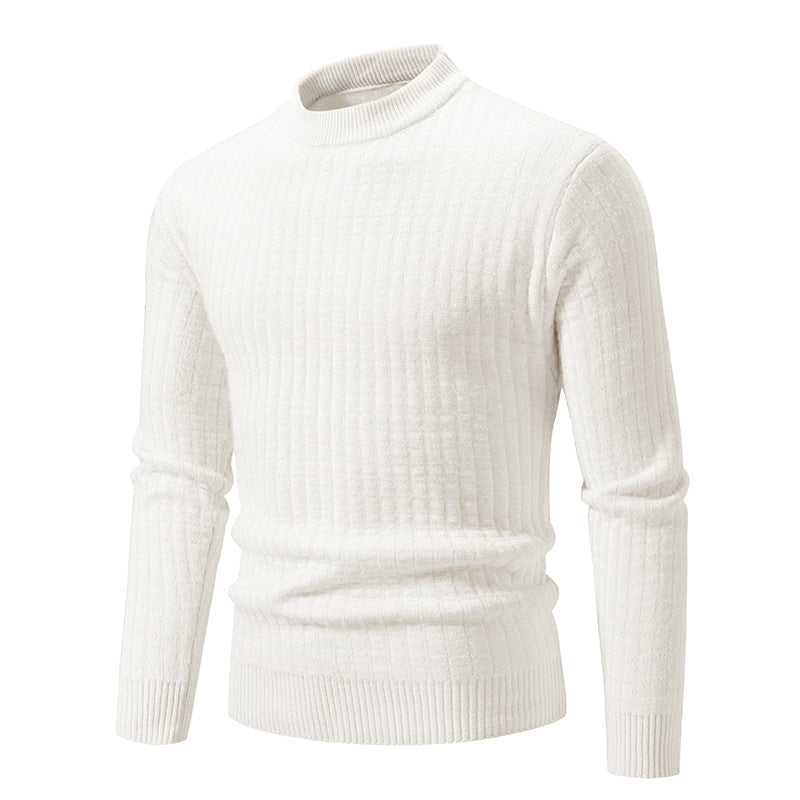 Streetwave Mens Fine Knit Pullover With Structured Texture For Cozy Autumn Winter