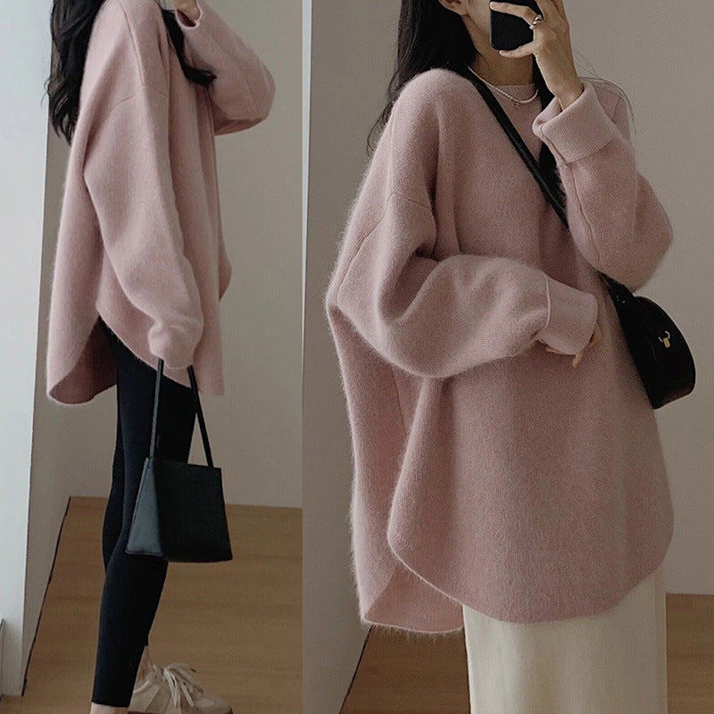 Streetwave Oversized Knit Sweater For Women With Relaxed Fit And Voluminous Sleeves Cozy Warm