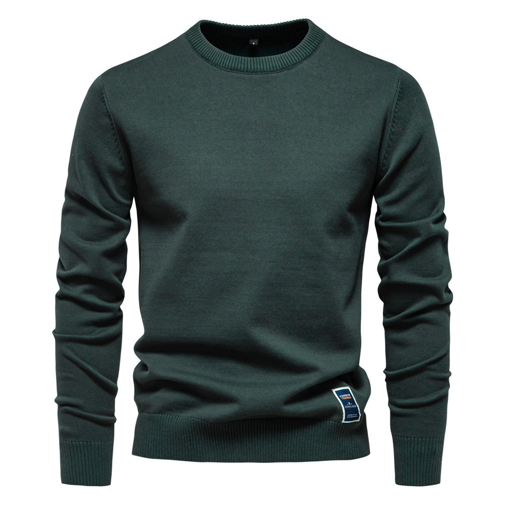 Mens Knit Sweater All Season Comfort Premium Cotton Blend Street-wave For Men Breathable Everyday Fit