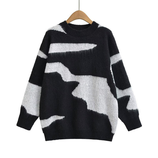 Damen Pullover mit modernem Grafikmuster Street-wave - Street-wave