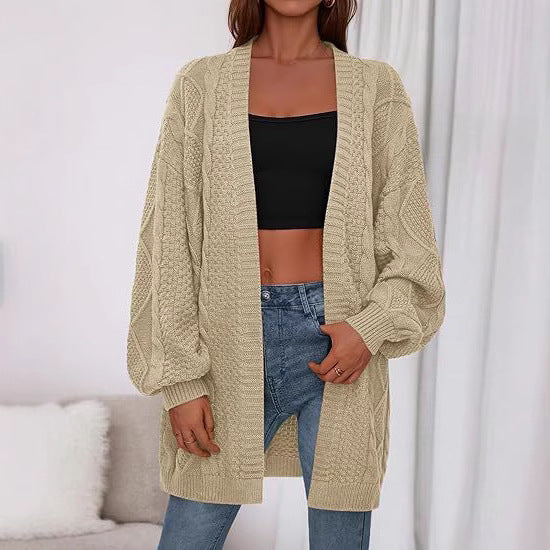 Street-wave Women's Oversized Knit Cardigan for Cozy Comfort and Everyday Wear All Day
