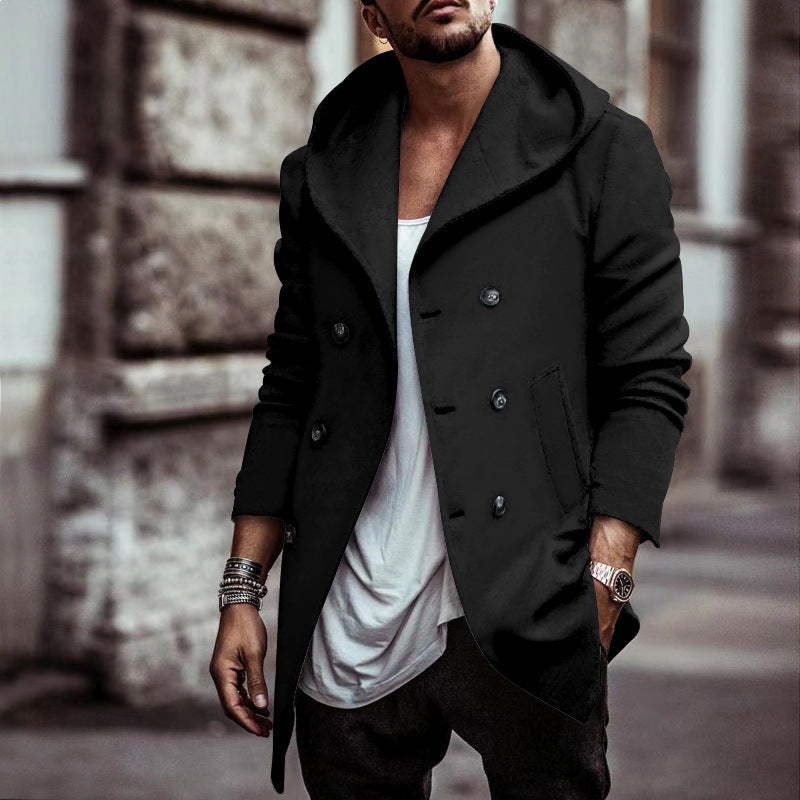 Men's Hooded Transitional Jacket By Street-wave Wind-Resistant With Elegant Detailing