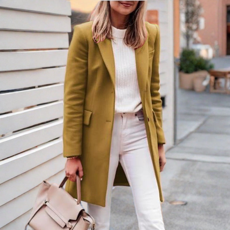 Street-wave Wool Coat For Women Elegant And Comfortable Hundred Percent Wool For Style Conscious Women
