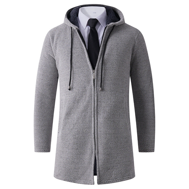 Street-wave Men's Hooded Zip Hoodie Jacket With External Front Zip And Practical Hood