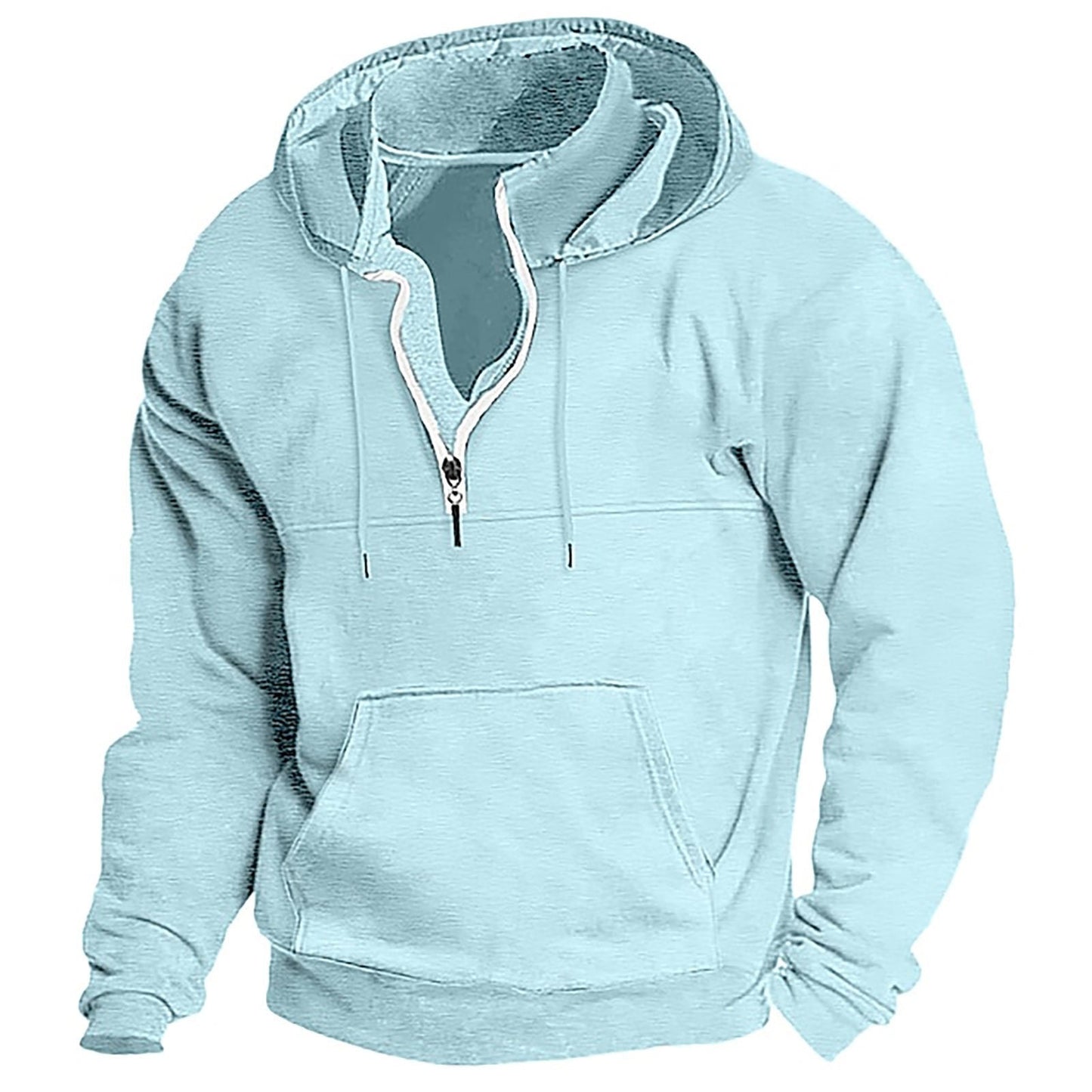 Street-wave Men's Cozy Zip Hoodie With Full Zip For All Day Comfort And Versatility