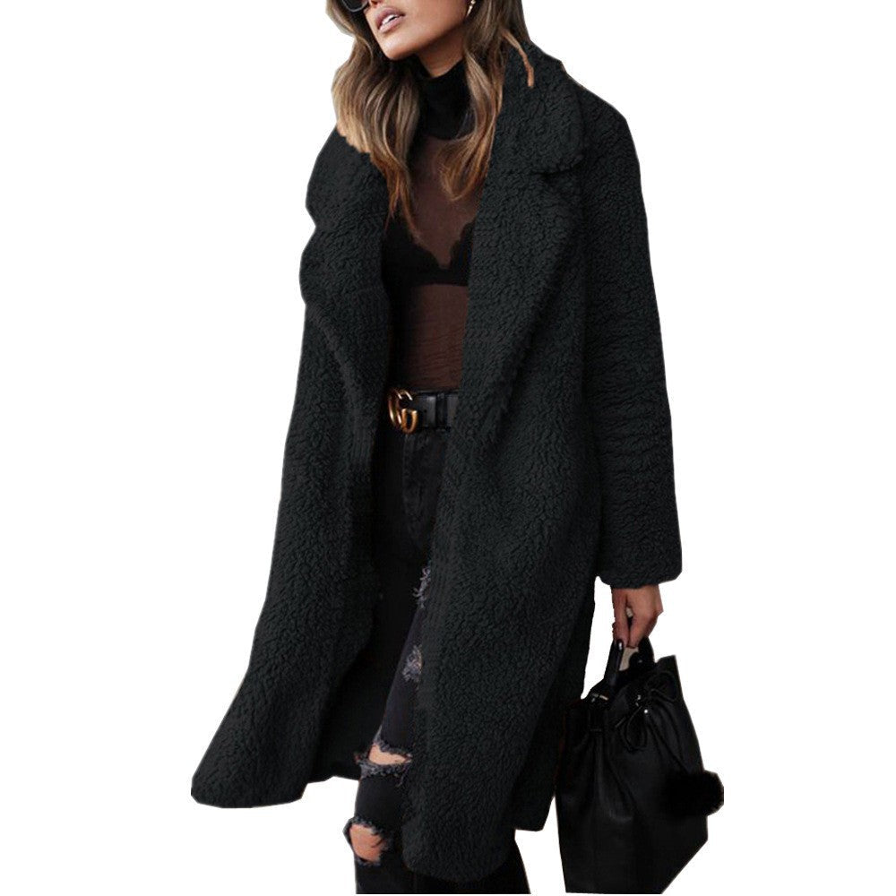 Street-wave Ladies Sherpa Coat Cozy Warmth Longline Style Ultra Soft Fleece For Cold Winter Days