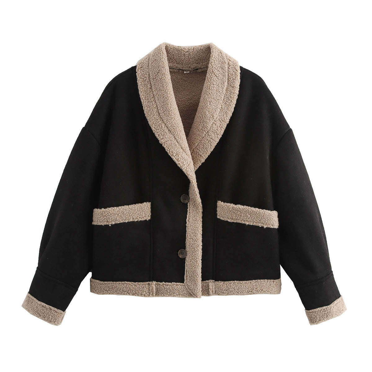 Street Wave Womens Cozy Warmth Shearling Lined Jacket For Cold Weather Comfort And Style