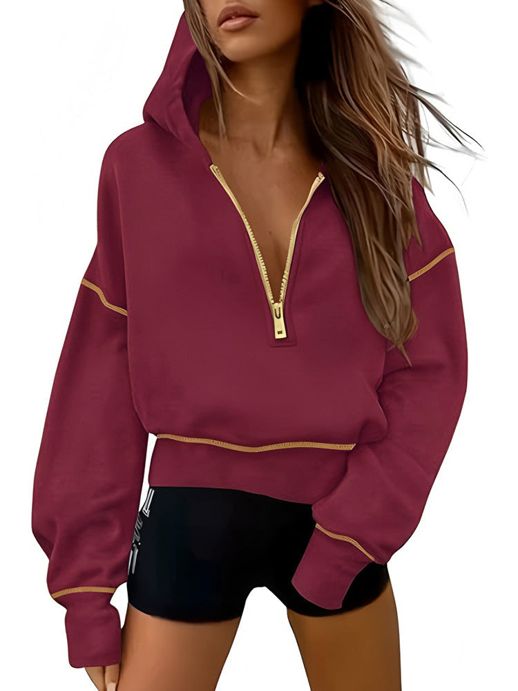 Street Wave Women Sporty Hoodie Pullover Soft Fleece For Women Athletes Training